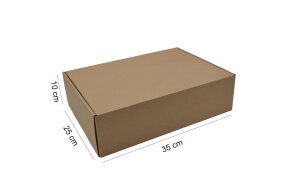 KRAFT CARDBOARD POSTAL BOXES 35X25X10cm SET/10